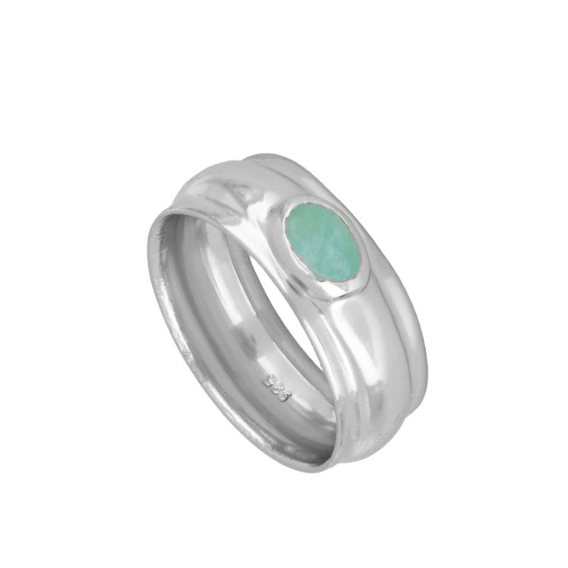 ANILLO BOHO AMAZONITA SILVER