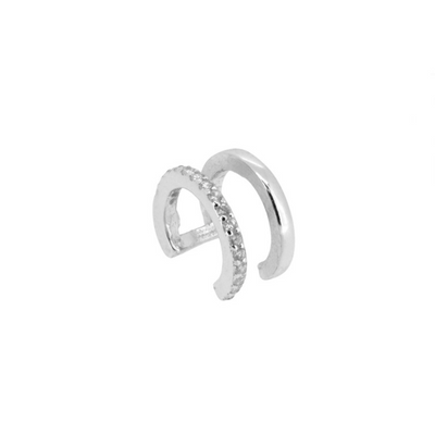 PENDIENTES SNOW EAR CUFF SILVER