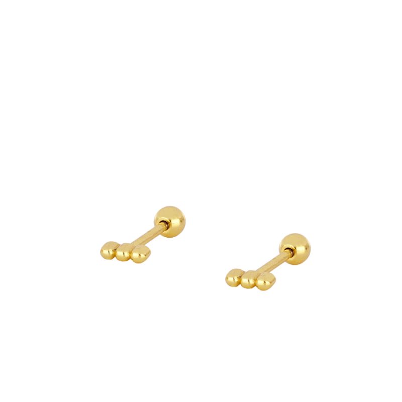 PENDIENTES BOLITAS ROSCA GOLD